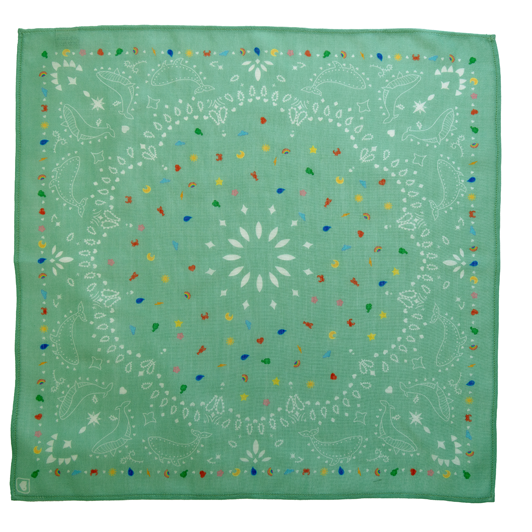 BANDANA VERT MENTHE A L'EAU